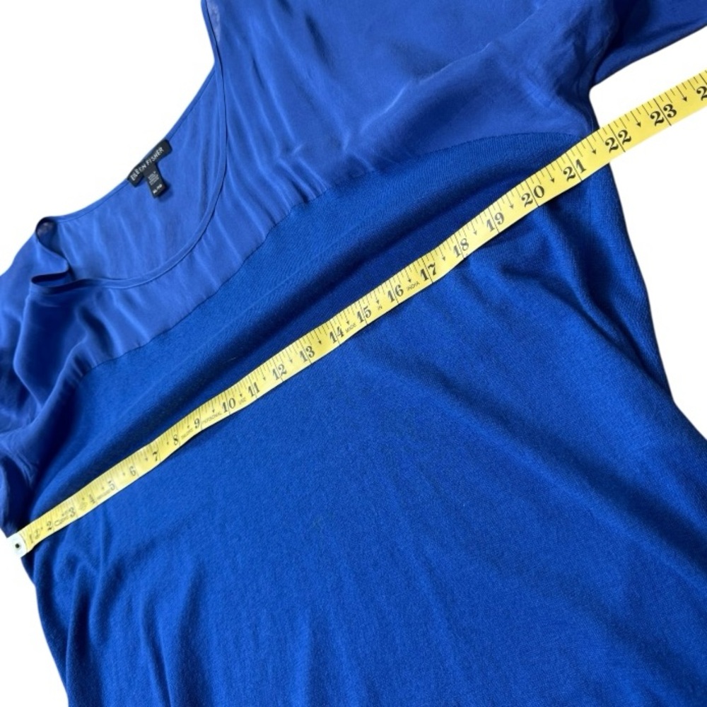Eileen Fisher Silk Blend Scoop Neck Woven Contrast Tunic size XL - Picture 10 of 11